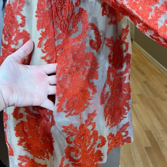 For Love & Lemons rust beige lace off shoulder dress - Picture 9 of 15